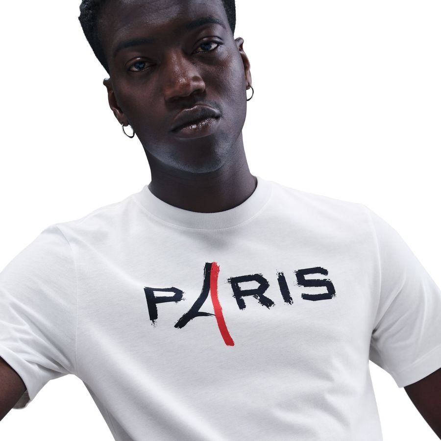 Paris Saint Germain T-Shirt Wordmark - White - Men's-SoccerKits Hub | Buy Soccer Jerseys Online